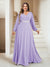 A-Line/Princess V-Neck Floor-Length Plus Size Mother of the Bride Dresses
