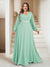A-Line/Princess V-Neck Floor-Length Plus Size Mother of the Bride Dresses