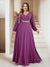 A-Line/Princess V-Neck Floor-Length Plus Size Mother of the Bride Dresses