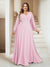 A-Line/Princess V-Neck Floor-Length Plus Size Mother of the Bride Dresses