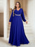 A-Line/Princess V-Neck Floor-Length Plus Size Mother of the Bride Dresses