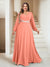 A-Line/Princess V-Neck Floor-Length Plus Size Mother of the Bride Dresses