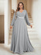 A-Line/Princess V-Neck Floor-Length Plus Size Mother of the Bride Dresses