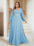 A-Line/Princess V-Neck Floor-Length Plus Size Mother of the Bride Dresses