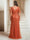Sheath/Column V-Neck Floor-Length Appliques Long Evening Dress