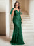 Sheath/Column V-Neck Floor-Length Appliques Long Evening Dress
