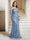 Sheath/Column V-Neck Floor-Length Appliques Long Evening Dress