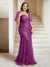 Sheath/Column V-Neck Floor-Length Appliques Long Evening Dress