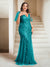Sheath/Column V-Neck Floor-Length Appliques Long Evening Dress