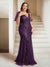Sheath/Column V-Neck Floor-Length Appliques Long Evening Dress