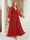A-Line/Princess V-Neck Ankle-Length Long Sleeves Plus Size Bridesmaid Dresses