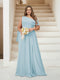 A-Line/Princess One-Shoulder Floor-Length Sleeveless Plus Size Bridesmaid Dresses