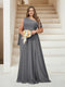 A-Line/Princess One-Shoulder Floor-Length Sleeveless Plus Size Bridesmaid Dresses