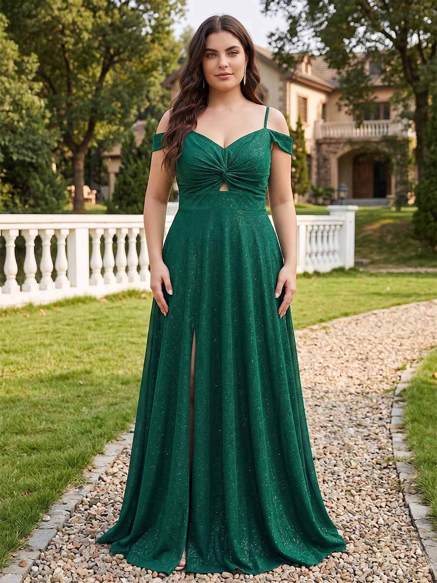 A-Line/Princess Sweetheart Ruffles Plus Size Bridesmaid Dresses