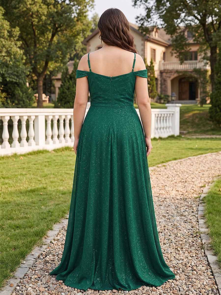 A-Line/Princess Sweetheart Ruffles Plus Size Bridesmaid Dresses