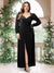 A-Line/Princess Sweetheart Long Sleeves Chiffon Plus Size Bridesmaid Dresses with Sash