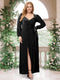 A-Line/Princess Sweetheart Long Sleeves Chiffon Plus Size Bridesmaid Dresses with Sash