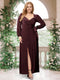 A-Line/Princess Sweetheart Long Sleeves Chiffon Plus Size Bridesmaid Dresses with Sash