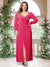 A-Line/Princess Sweetheart Long Sleeves Chiffon Plus Size Bridesmaid Dresses with Sash