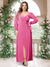 A-Line/Princess Sweetheart Long Sleeves Chiffon Plus Size Bridesmaid Dresses with Sash