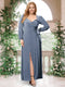 A-Line/Princess Sweetheart Long Sleeves Chiffon Plus Size Bridesmaid Dresses with Sash