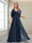 A-Line/Princess V-Neck Floor-Length Half Sleeves Mother of the Bride Dresses