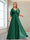 A-Line/Princess V-Neck Floor-Length Half Sleeves Mother of the Bride Dresses