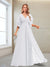 A-Line/Princess V-Neck Floor-Length Half Sleeves Mother of the Bride Dresses