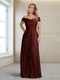A-Line/Princess Off-the-Shoulder Sleeveless Floor-Length Ruched Mother of the Bride Dresses