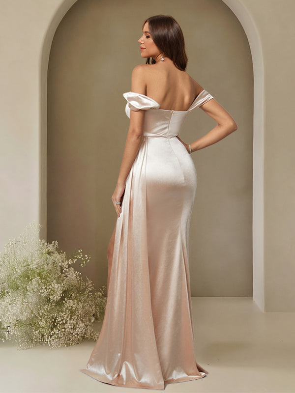white velvet bridesmaid dresses KissProm