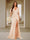 Trumpet/Mermaid V-Neck Short Sleeves Ruched Bridesmaid Dresses with Split Side & Ruffles
