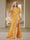 Trumpet/Mermaid V-Neck Short Sleeves Ruched Plus Size Bridesmaid Dresses with Split Side & Ruffles