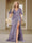 Trumpet/Mermaid V-Neck Short Sleeves Ruched Plus Size Bridesmaid Dresses with Split Side & Ruffles