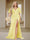 Trumpet/Mermaid V-Neck Short Sleeves Ruched Plus Size Bridesmaid Dresses with Split Side & Ruffles