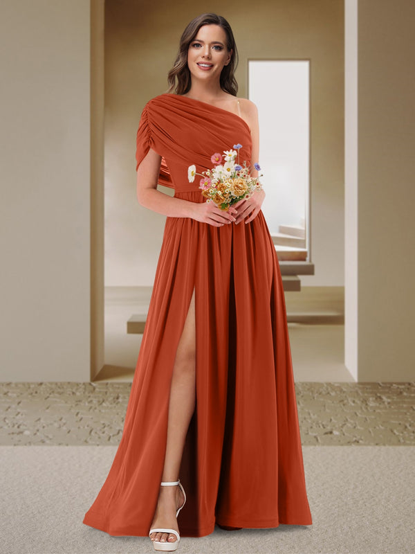red and rose gold bridesmaid dresses Rose Gold Sparkly Bridesmaid Dresses Sequins Lace One Shoulder BD096 US18 / Custom Color