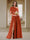 A-Line/Princess One-Shoulder Ruched Satin Bridesmaid Dresses with Side Slit