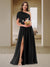 A-Line/Princess One-Shoulder Ruched Satin Bridesmaid Dresses with Side Slit