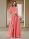 A-Line/Princess One-Shoulder Ruched Satin Bridesmaid Dresses with Side Slit