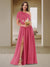 A-Line/Princess One-Shoulder Ruched Satin Bridesmaid Dresses with Side Slit