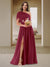 A-Line/Princess One-Shoulder Ruched Satin Bridesmaid Dresses with Side Slit