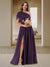 A-Line/Princess One-Shoulder Ruched Satin Bridesmaid Dresses with Side Slit