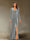 Sheath/Column V-Neck Long Sleeves Velvet Ruched Evening Dresses with Side Slit