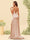 Trumpet/Mermaid Spaghetti Straps Ruched Split Side Bridesmaid Dresses