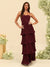 A-Line/Princess Strapless Floor-Length Bridesmaid Dresses With Ruffles