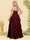 A-Line/Princess Strapless Floor-Length Plus Size Bridesmaid Dresses With Ruffles