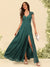 A-Line/Princess V-Neck Floor-Length Bridesmaid Dresses With Split Side