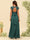 A-Line/Princess V-Neck Floor-Length Bridesmaid Dresses With Split Side