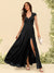 A-Line/Princess V-Neck Floor-Length Bridesmaid Dresses With Split Side