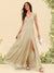 A-Line/Princess V-Neck Floor-Length Bridesmaid Dresses With Split Side