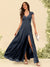 A-Line/Princess V-Neck Floor-Length Bridesmaid Dresses With Split Side